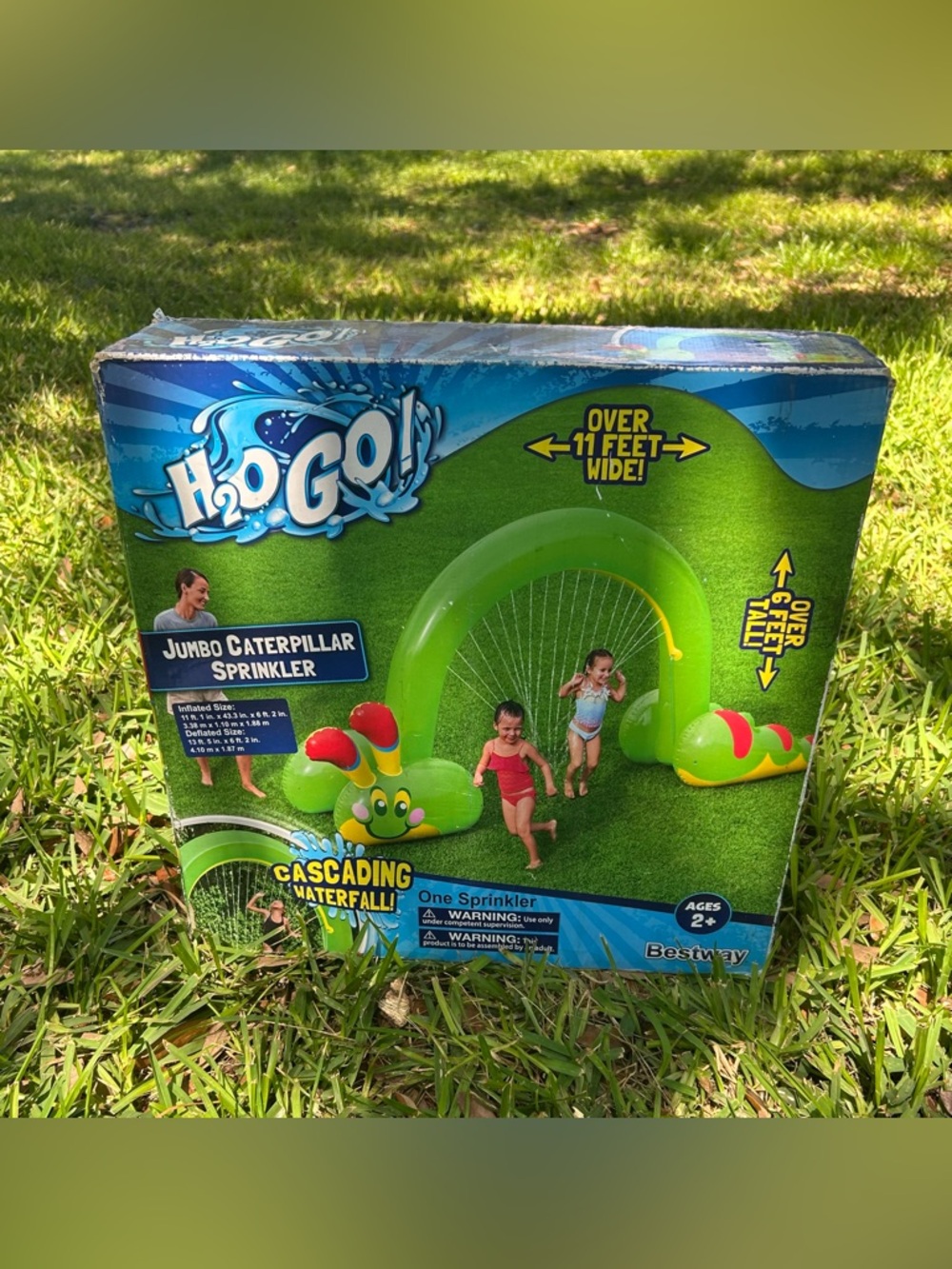 Jumbo Green Caterpillar Sprinkler for Kids